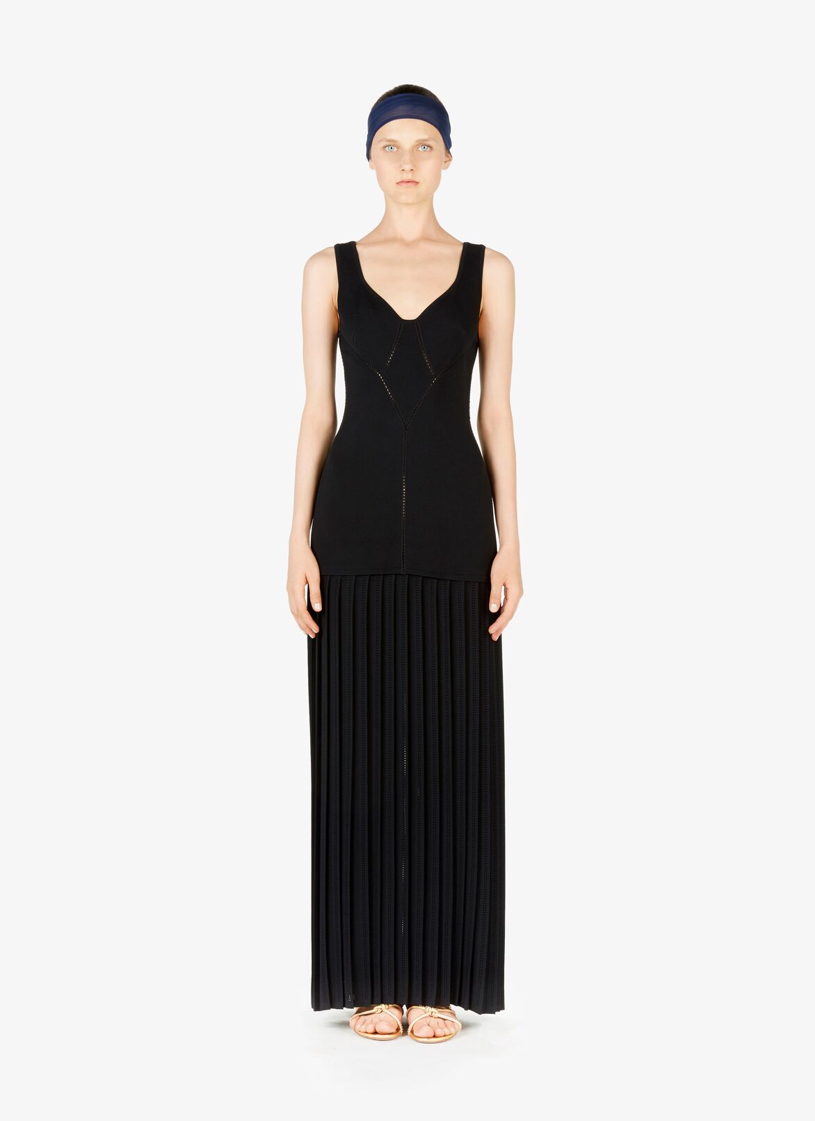 Charleston Long Dress  ALAÏA BLACK CHARLESTON LONG DRESS
